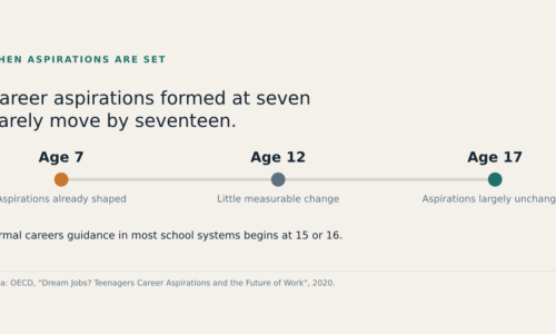 Junior year is where American students choose a future, and the research says the choice was made years earlier