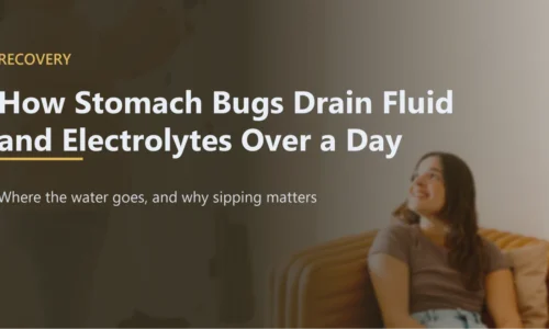 How Stomach Bugs Drain Fluid and Electrolytes Over a Day